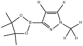 1-(methyl-d3)-3-(4,4,5,5-tetramethyl-1,3,2-dioxaborolan-2-yl)-1H-pyrazole-4,5-d2 Structure