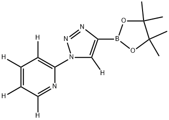 2-(4-(4,4,5,5-tetramethyl-1,3,2-dioxaborolan-2-yl)-1H-1,2,3-triazol-1-yl-5-d)pyridine-3,4,5,6-d4 结构式