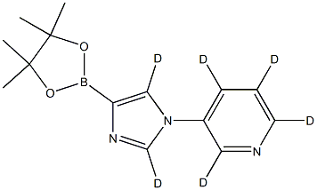 3-(4-(4,4,5,5-tetramethyl-1,3,2-dioxaborolan-2-yl)-1H-imidazol-1-yl-2,5-d2)pyridine-2,4,5,6-d4 Struktur