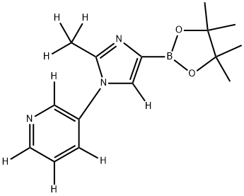 3-(2-(methyl-d3)-4-(4,4,5,5-tetramethyl-1,3,2-dioxaborolan-2-yl)-1H-imidazol-1-yl-5-d)pyridine-2,4,5,6-d4,2256710-51-5,结构式