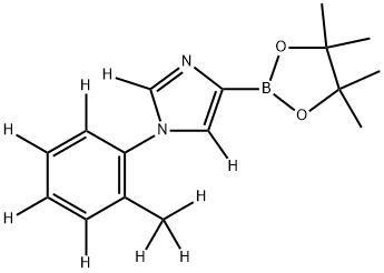 1-(2-(methyl-d3)phenyl-3,4,5,6-d4)-4-(4,4,5,5-tetramethyl-1,3,2-dioxaborolan-2-yl)-1H-imidazole-2,5-d2 Struktur