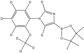 1-(2-(methoxy-d3)phenyl-3,4,5,6-d4)-4-(4,4,5,5-tetramethyl-1,3,2-dioxaborolan-2-yl)-1H-imidazole-2,5-d2 Structure