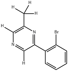 2-(2-bromophenyl)-6-(methyl-d3)pyrazine-3,5-d2 结构式