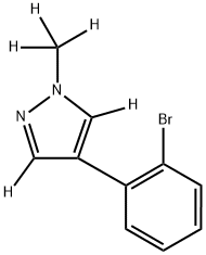 4-(2-bromophenyl)-1-(methyl-d3)-1H-pyrazole-3,5-d2 Structure