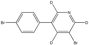 3-bromo-5-(4-bromophenyl)pyridine-2,4,6-d3 化学構造式