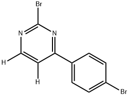 2-bromo-4-(4-bromophenyl)pyrimidine-5,6-d2 Structure