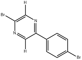 2-bromo-5-(4-bromophenyl)pyrazine-3,6-d2 Struktur