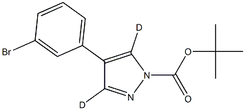 tert-butyl 4-(3-bromophenyl)-1H-pyrazole-1-carboxylate-3,5-d2 Structure