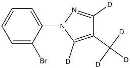 1-(2-bromophenyl)-4-(methyl-d3)-1H-pyrazole-3,5-d2 Struktur