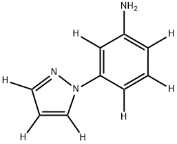 3-(1H-pyrazol-1-yl-d3)benzen-2,4,5,6-d4-amine,2256712-81-7,结构式