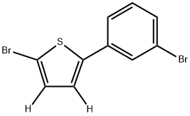 2-bromo-5-(3-bromophenyl)thiophene-3,4-d2 Structure