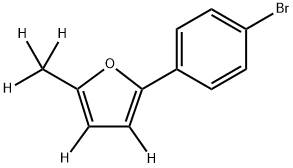 2-(4-bromophenyl)-5-(methyl-d3)furan-3,4-d2 Structure