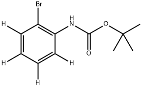 tert-butyl (2-bromophenyl-3,4,5,6-d4)carbamate 化学構造式