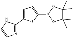 2-(5-(4,4,5,5-tetramethyl-1,3,2-dioxaborolan-2-yl)thiophen-2-yl)-1H-imidazole Structure