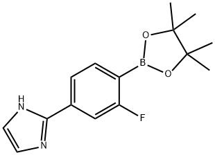 2-(3-fluoro-4-(4,4,5,5-tetramethyl-1,3,2-dioxaborolan-2-yl)phenyl)-1H-imidazole Structure