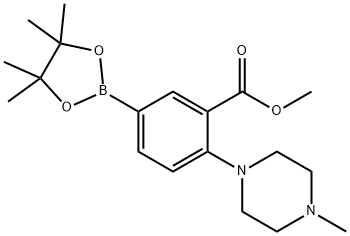 methyl 2-(4-methylpiperazin-1-yl)-5-(4,4,5,5-tetramethyl-1,3,2-dioxaborolan-2-yl)benzoate,2256756-12-2,结构式