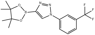4-(4,4,5,5-tetramethyl-1,3,2-dioxaborolan-2-yl)-1-(3-(trifluoromethyl)phenyl)-1H-1,2,3-triazole 化学構造式