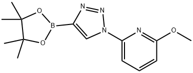 2-methoxy-6-(4-(4,4,5,5-tetramethyl-1,3,2-dioxaborolan-2-yl)-1H-1,2,3-triazol-1-yl)pyridine 化学構造式