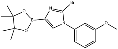 2-bromo-1-(3-methoxyphenyl)-4-(4,4,5,5-tetramethyl-1,3,2-dioxaborolan-2-yl)-1H-imidazole Structure