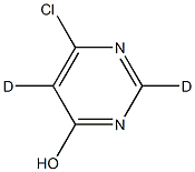 6-chloropyrimidin-2,5-d2-4-ol Structure