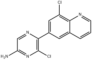 6-chloro-5-(8-chloroquinolin-6-yl)pyrazin-2-amine,2266614-49-5,结构式