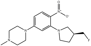 (S)-1-(3-(3-(fluoromethyl)pyrrolidin-1-yl)-4-nitrophenyl)-4-methylpiperazine,2287347-77-5,结构式