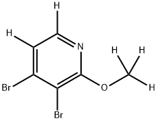 3,4-dibromo-2-(methoxy-d3)pyridine-5,6-d2 Structure