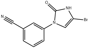 3-(4-bromo-2-oxo-2,3-dihydro-1H-imidazol-1-yl)benzonitrile 化学構造式