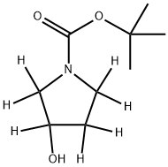 tert-butyl 3-hydroxypyrrolidine-1-carboxylate-2,2,3,4,4,5,5-d7 Struktur