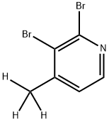 2,3-dibromo-4-(methyl-d3)pyridine 化学構造式