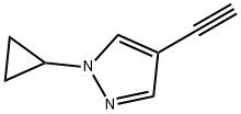 1-环丙基-4-乙炔基-1H-吡唑,2297839-58-6,结构式