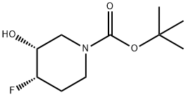 (3R,4S)-tert-butyl 4-fluoro-3-hydroxypiperidine-1-carboxylate 结构式