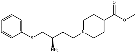 (R)-Methyl 1-[3-amino-4-(phenylthio)butyl]piperidine-4-carboxylate Struktur