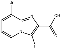 8-bromo-3-fluoro-imidazo[1,2-a]pyridine-2-carboxylic acid 结构式