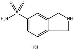 2,3-Dihydro-1H-isoindole-5-sulfonic acid amide hydrochloride 结构式