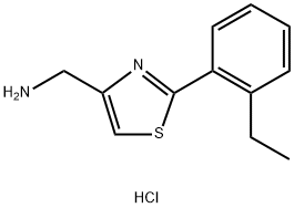 C-2-(2-Ethyl-phenyl)-thiazol-4-yl-methylamine hydrochloride Structure