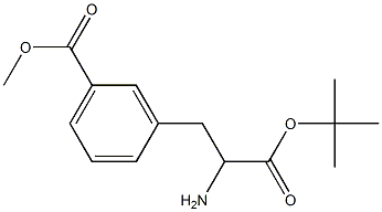 3-(2-Amino-2-tert-butoxycarbonyl-ethyl)-benzoic acid methyl ester 结构式