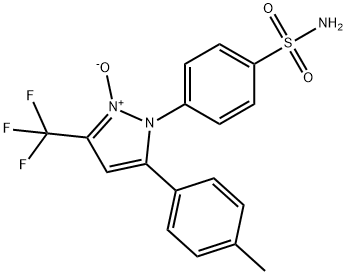 Benzenesulfonamide, 4-[5-(4-methylphenyl)-2-oxido-3-(trifluoromethyl)-1H-pyrazol-1-yl]- 化学構造式