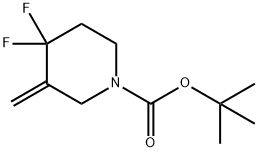 tert-butyl 4,4-difluoro-3-methylenepiperidine-1-carboxylate Struktur