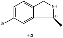 (S)-6-Bromo-1-methyl-2,3-dihydro-1H-isoindole hydrochloride 结构式