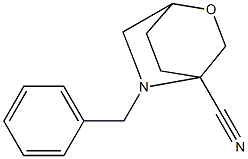 5-Benzyl-2-oxa-5-aza-bicyclo2.2.2octane-4-carbonitrile 化学構造式