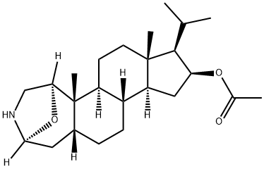 2,5-Epoxycyclopenta[5,6]naphth[1,2-d]azepin-9-ol, octadecahydro-5a,7a-dimethyl-8-(1-methylethyl)-, acetate (ester), (2S,5R,5aS,5bS,7aS,8R,9S,10aS,10bS,12aR)- (9CI) Struktur