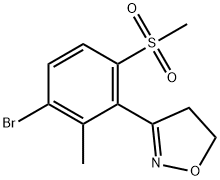 3-(3-溴-2-甲基-6-(甲基磺酰基)苯基)-4,5-二氢异恶唑,247922-29-8,结构式