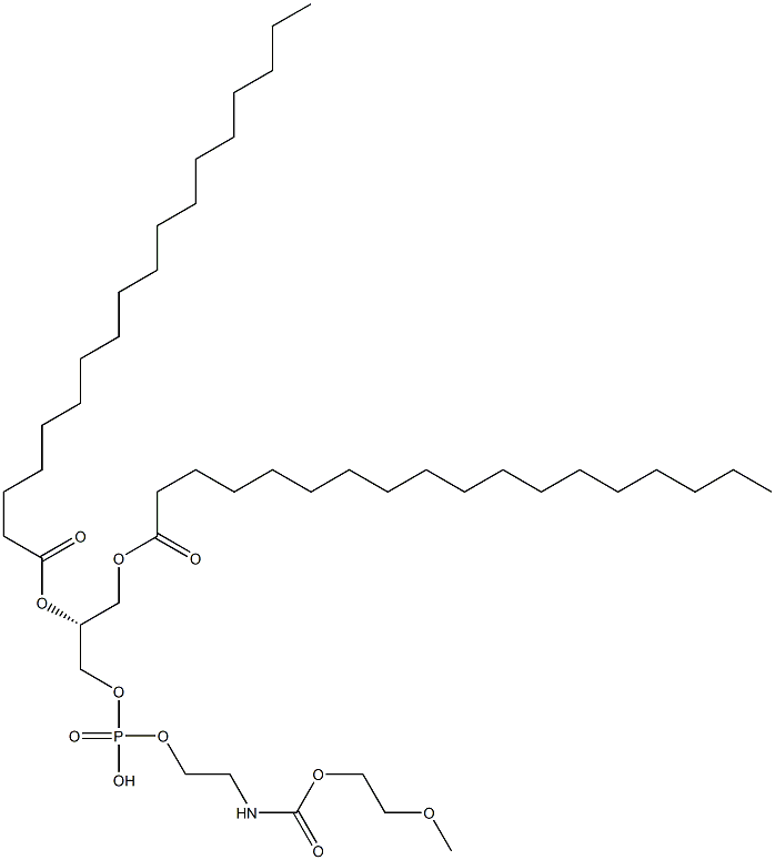[(2R)-2,3-di(octadecanoyloxy)propyl] 2-(2-methoxyethoxycarbonylamino)ethyl phosphate Struktur