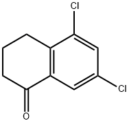 5,7-DICHLORO-2,3,4-TRIHYDRONAPHTHALEN-1-ONE 化学構造式
