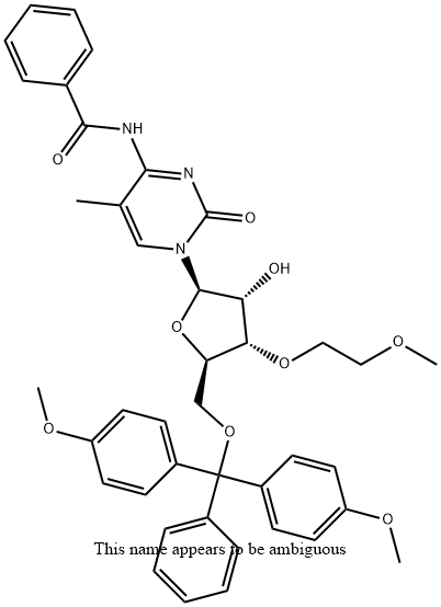 N4-Benzoyl-5'-O-(4,4'-dimethoxytrityl)-3'-O-(2-methoxyethyl)-5-methylcytidine Struktur