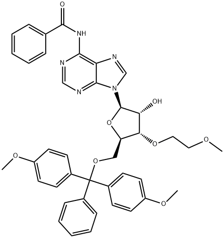 N6-Benzoyl-5'-O-(4,4'-dimethoxytrityl)-3'-O-(2-methoxyethyl)adenosine Structure