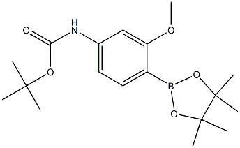 tert-butyl N-[3-methoxy-4-(tetramethyl-1,3,2-dioxaborolan-2-yl)phenyl]carbamate Structure