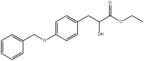3-(4-benzyloxyphenyl)-2-hydroxypropionic acid ethyl ester Struktur