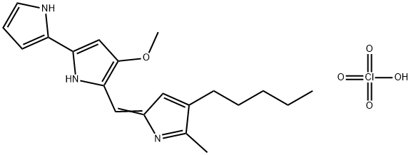 2,2'-Bipyrrole, 4-methoxy-5-[(5-methyl-4-pentyl-2H-pyrrol-2-ylidene)methyl]-, monoperchlorate (8CI) Structure